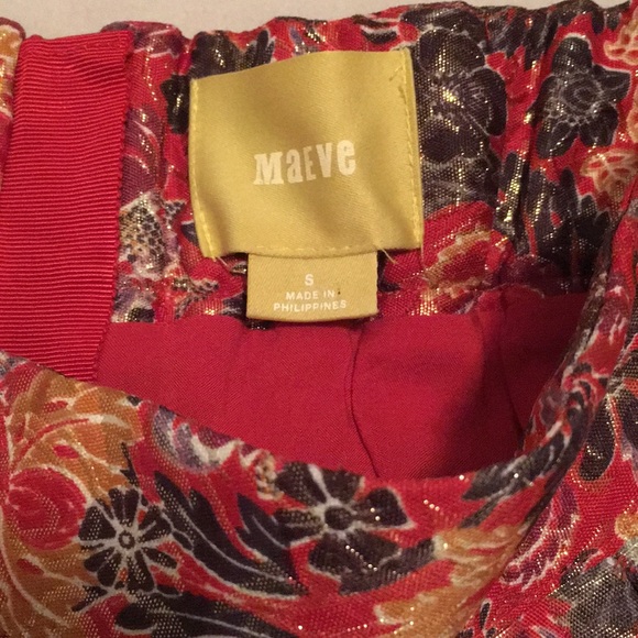 NWOT Anthropologie Maeve Metallic Floral Skirt - Picture 4 of 5